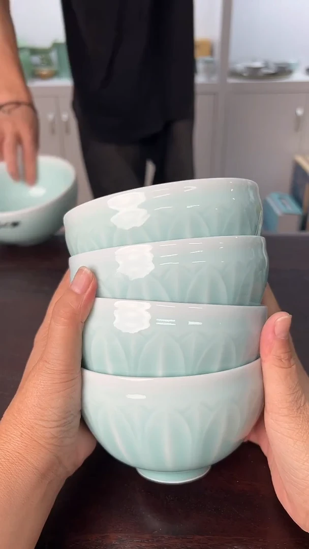 龙泉云间青瓷小米茶器