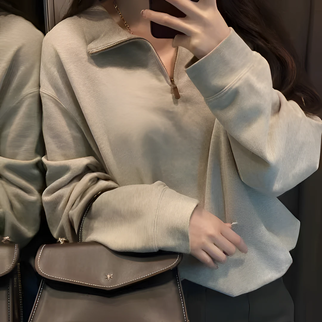 （9号专属）加绒！小马刺绣纯棉半拉链卫衣（男女同款）