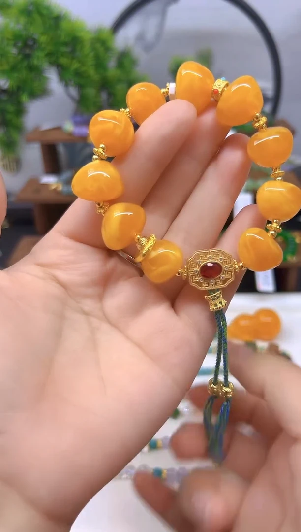 未镶嵌蜜蜡手链S721