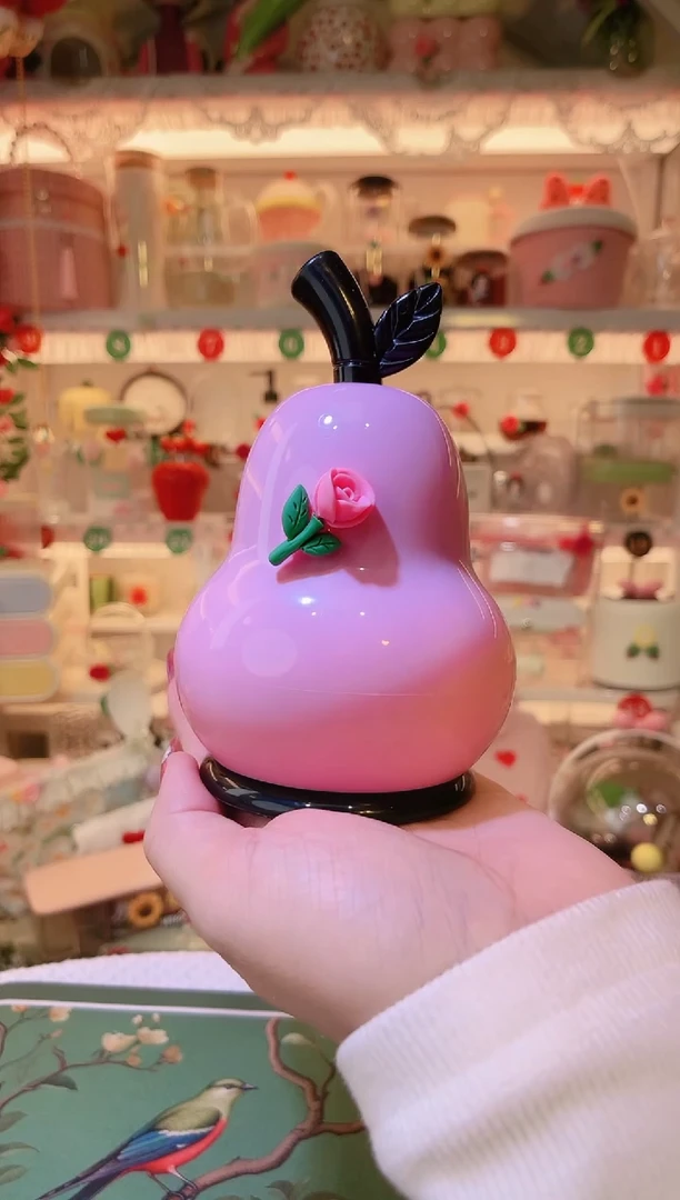 开播福利，仅剩一件！粉色鸭梨牙签罐