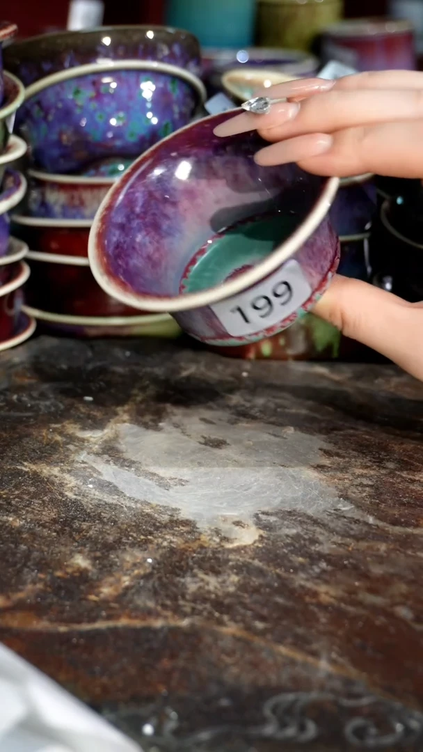 摆件精品窑变钧瓷茶器