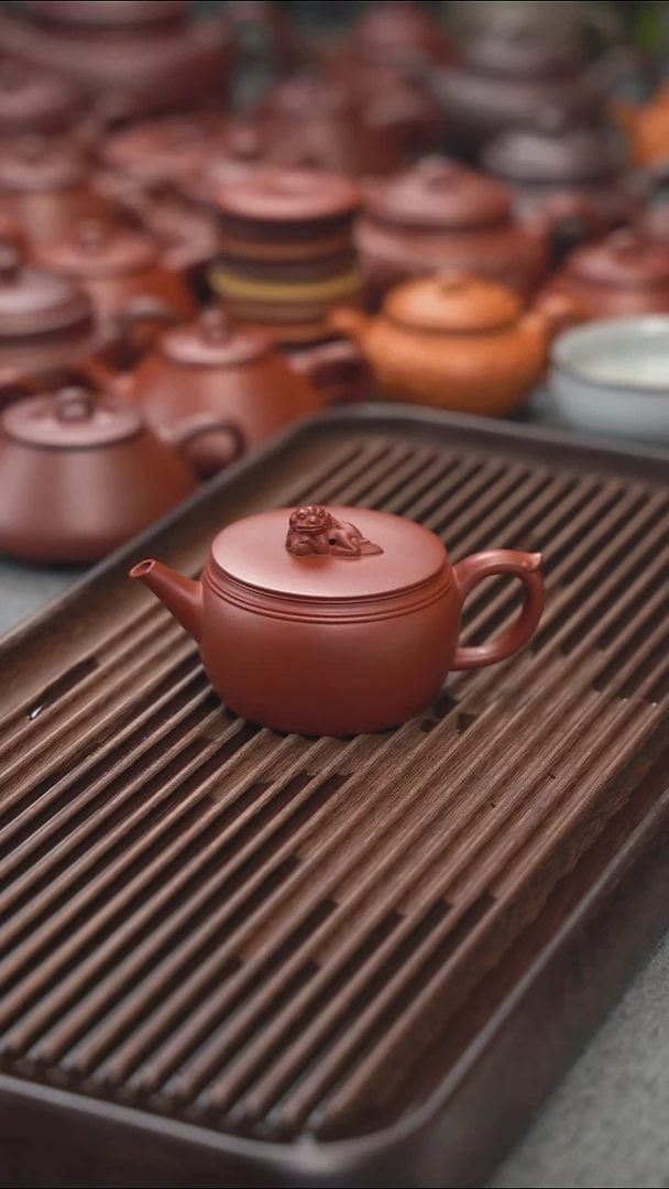 茶壶紫砂狮子汉瓦红皮龙150cc