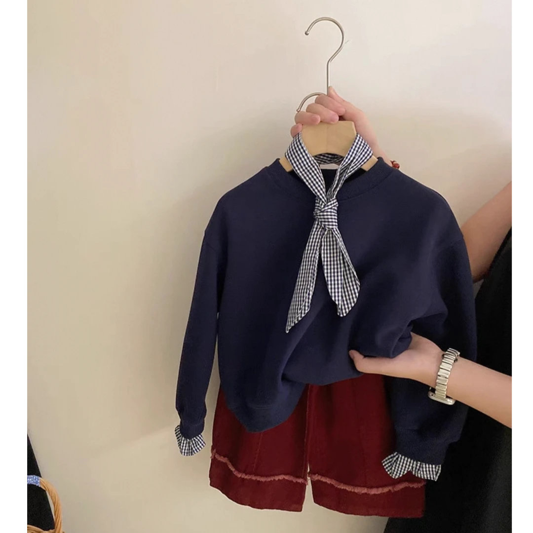 女童韩版春秋森系百搭宽松直筒裤