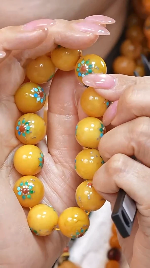 蜜蜡颈饰未镶嵌6391天然蜜蜡珠宝奇石云端妖孽全部保真