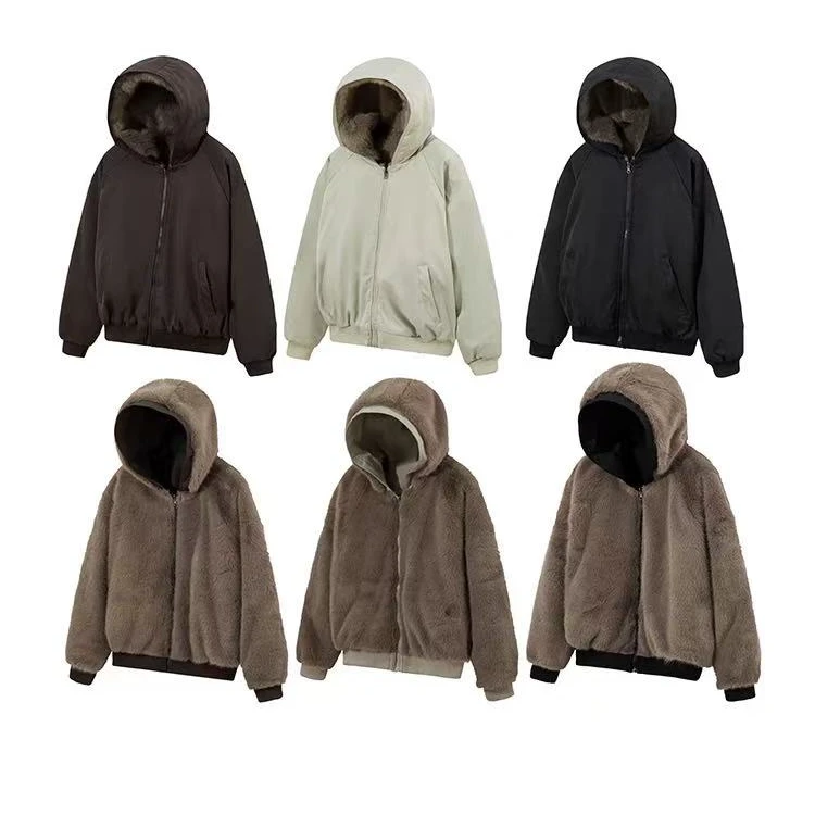 Z279 cleanfit座山雕棉服外套冬季加绒仿兔毛短款飞行员夹克棉衣