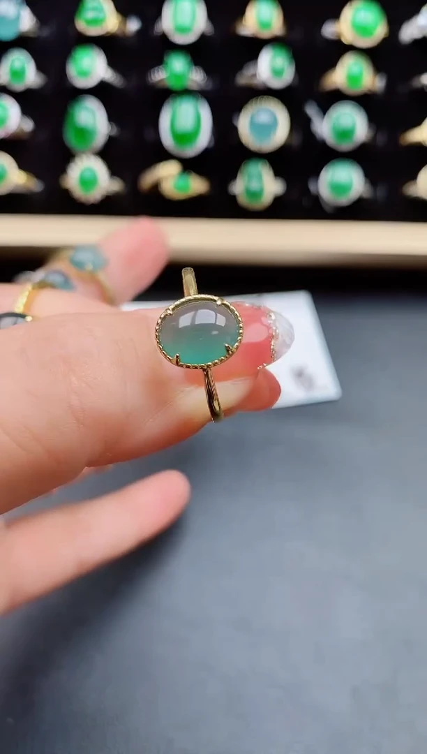 【闪购商品】翡翠戒指银S925镶嵌50880