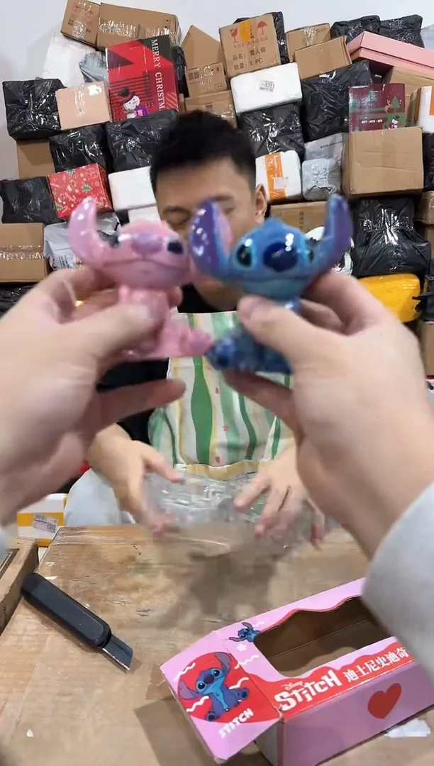 瓷片原盒史迪仔安琪粉瓶