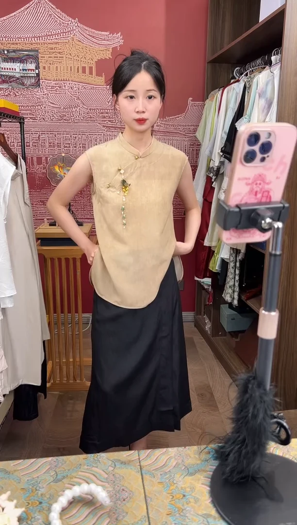 刺绣L 桑蚕丝半身裙55SQ5212