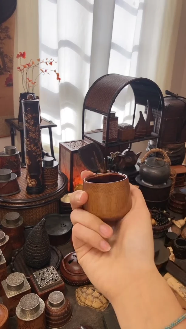 竹子大漆精品主人杯