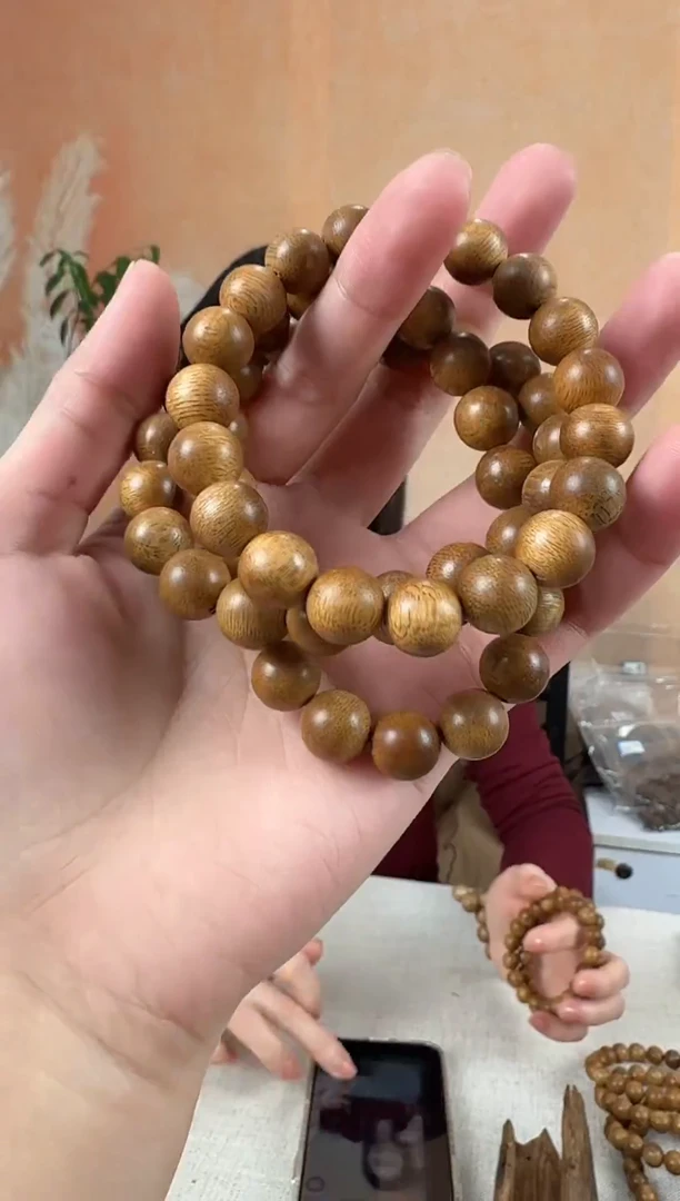 沉香沉香碎屑24沉香金沙叶圆珠单圈卡1.0多样性发其一