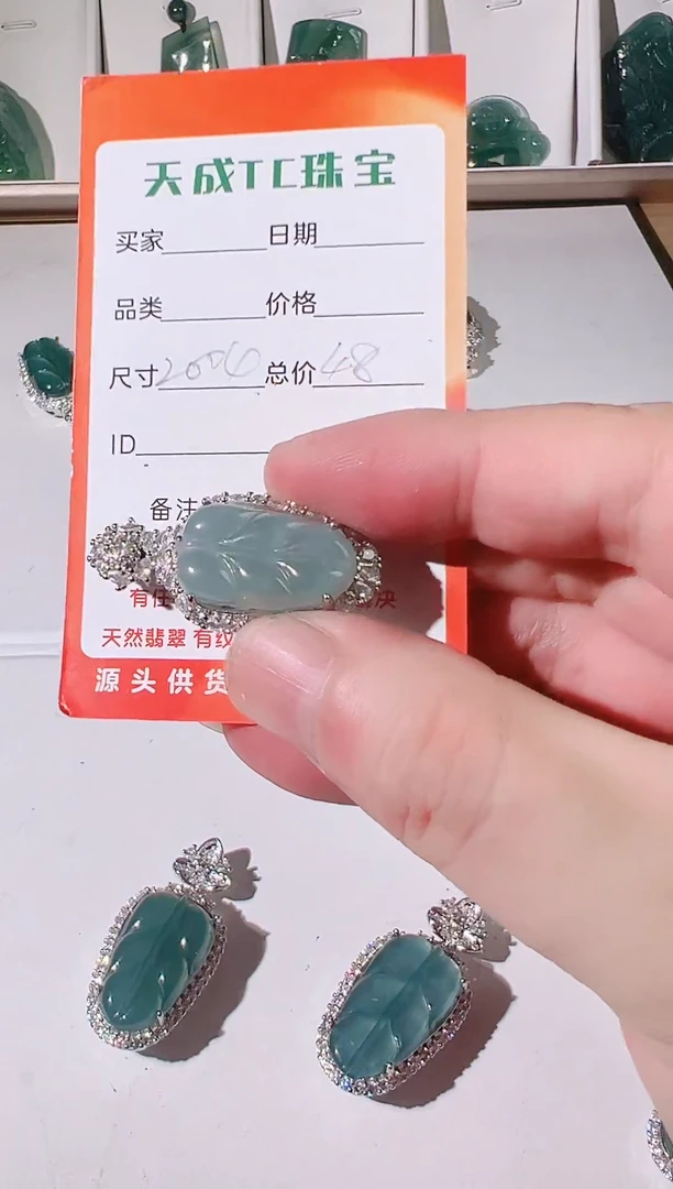 颈饰未镶嵌翡翠天然A货翡翠挂件