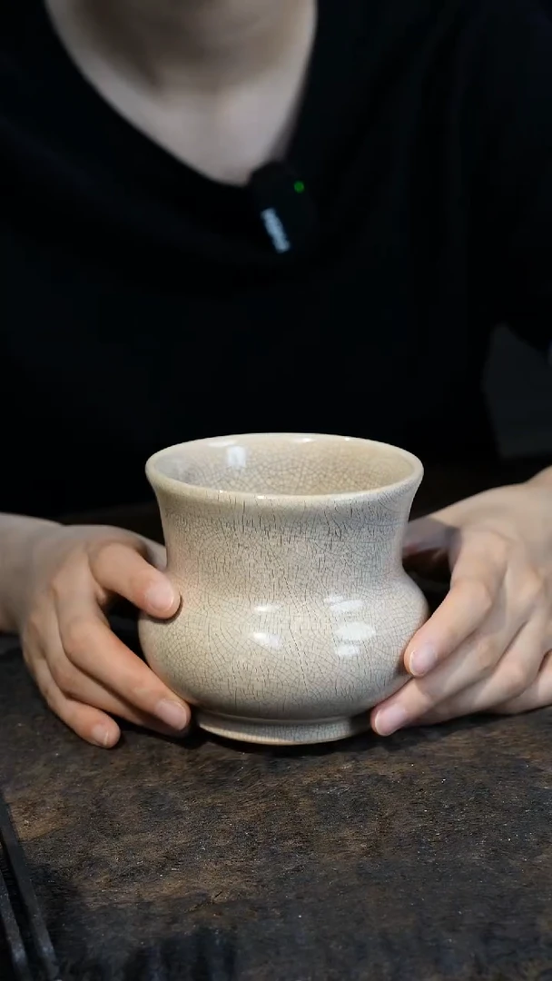 潮州手工原矿砂铫壶开片白泥建水