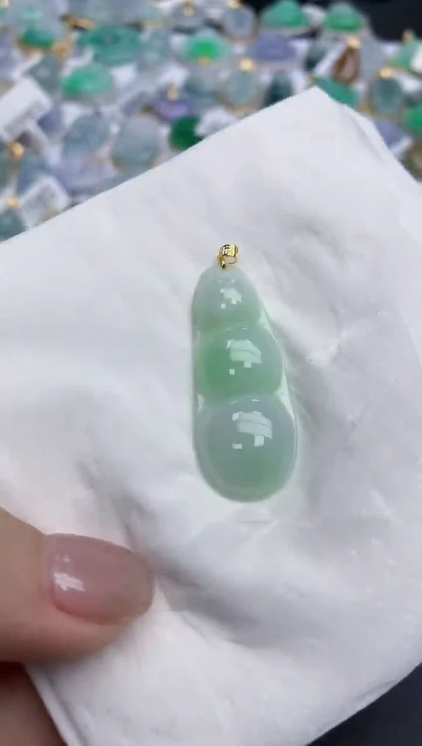 【闪购商品】翡翠颈饰18K金镶嵌天然缅甸翡翠A货