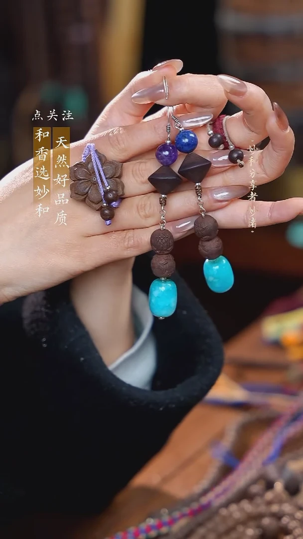 泥塑新念慈莲花设计款耳饰款式