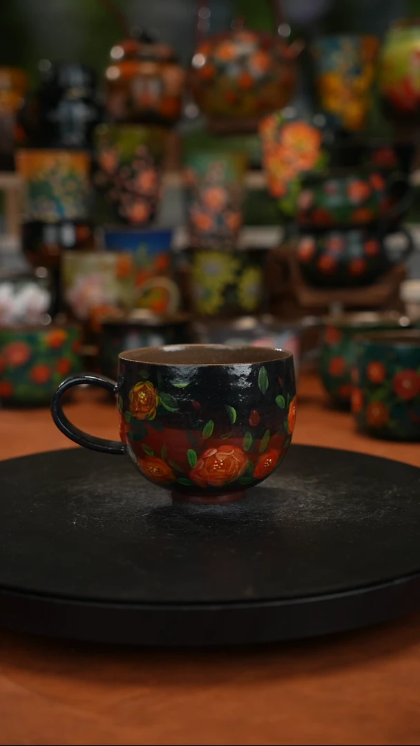 紫砂油画釉下彩手绘
