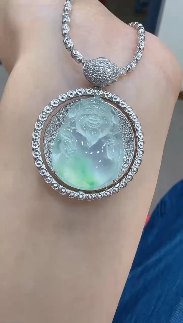 吊坠(不含链)18K金镶嵌翡翠多样性团购发一件