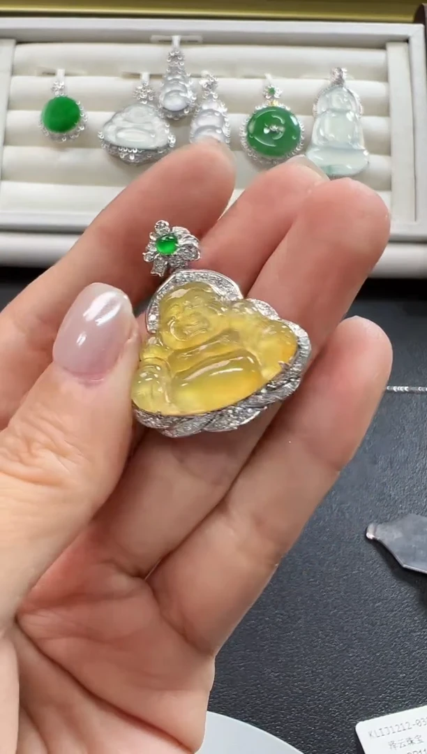 颈饰18K金镶嵌翡翠KXLJ1212-050