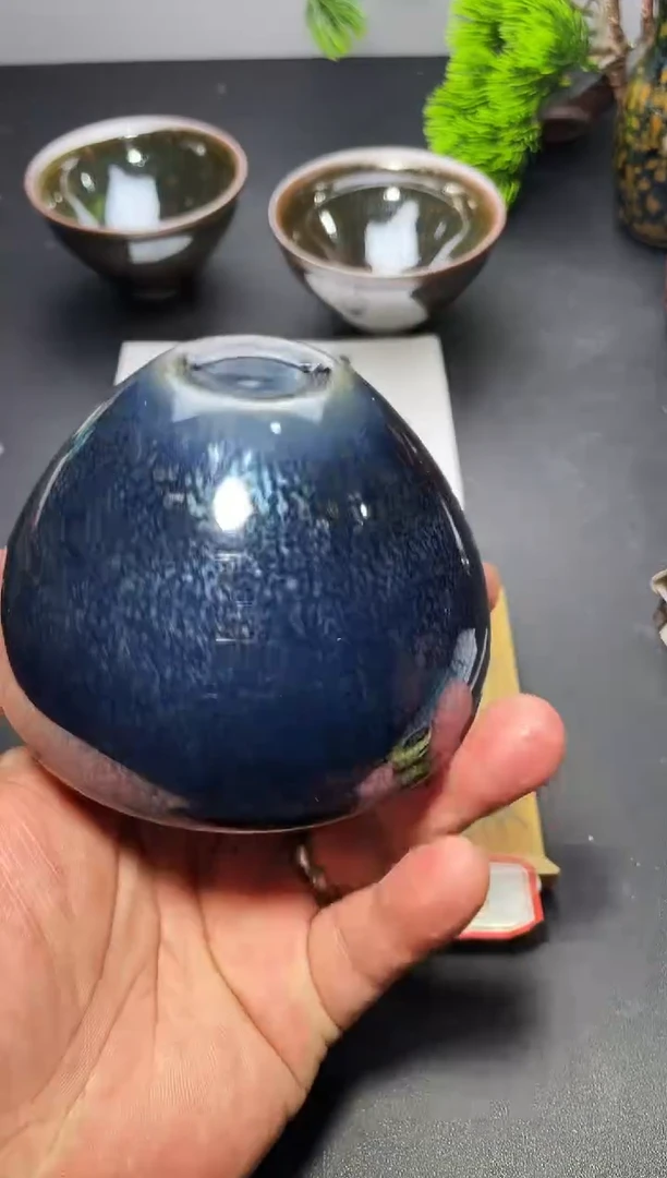 茶盏90（微瑕）叶紫建盏