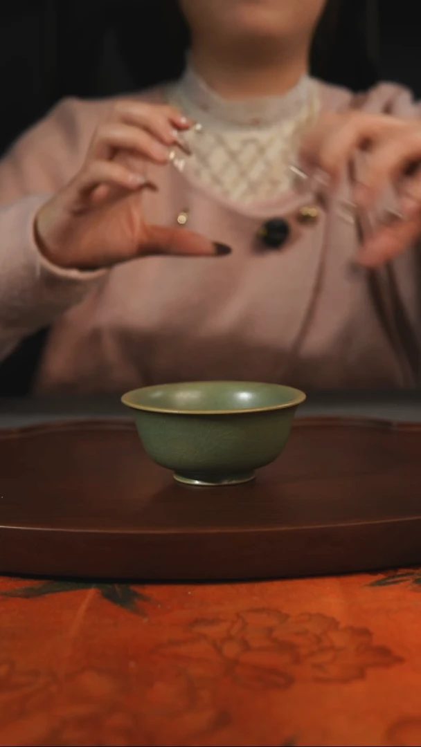 杯子林*夕压手 柴烧 汝州原产地原矿仿古老釉