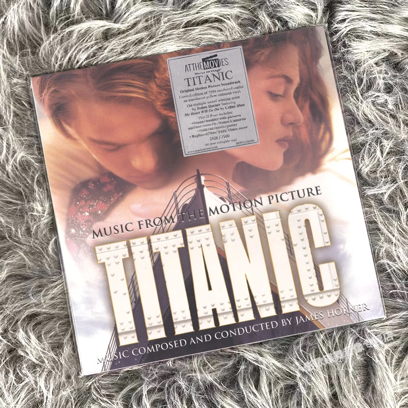 正版 泰坦尼克号 电影原声带 2LP黑胶唱片 透明黄胶 限量编码
