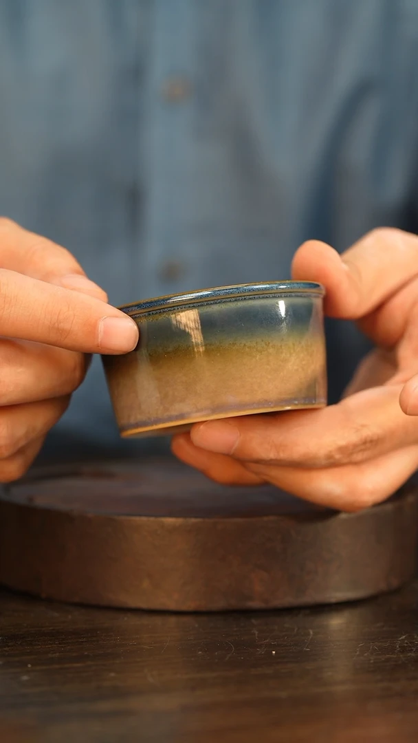 杯4柴房陶瓷柴烧渐变普洱杯