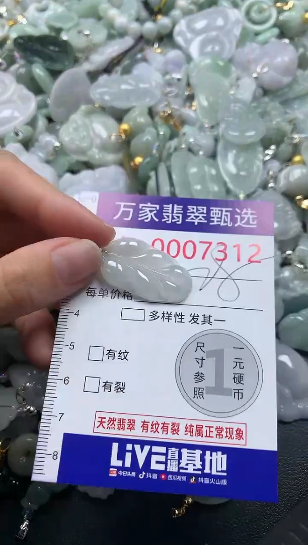 吊坠(不含链)未镶嵌翡翠7312