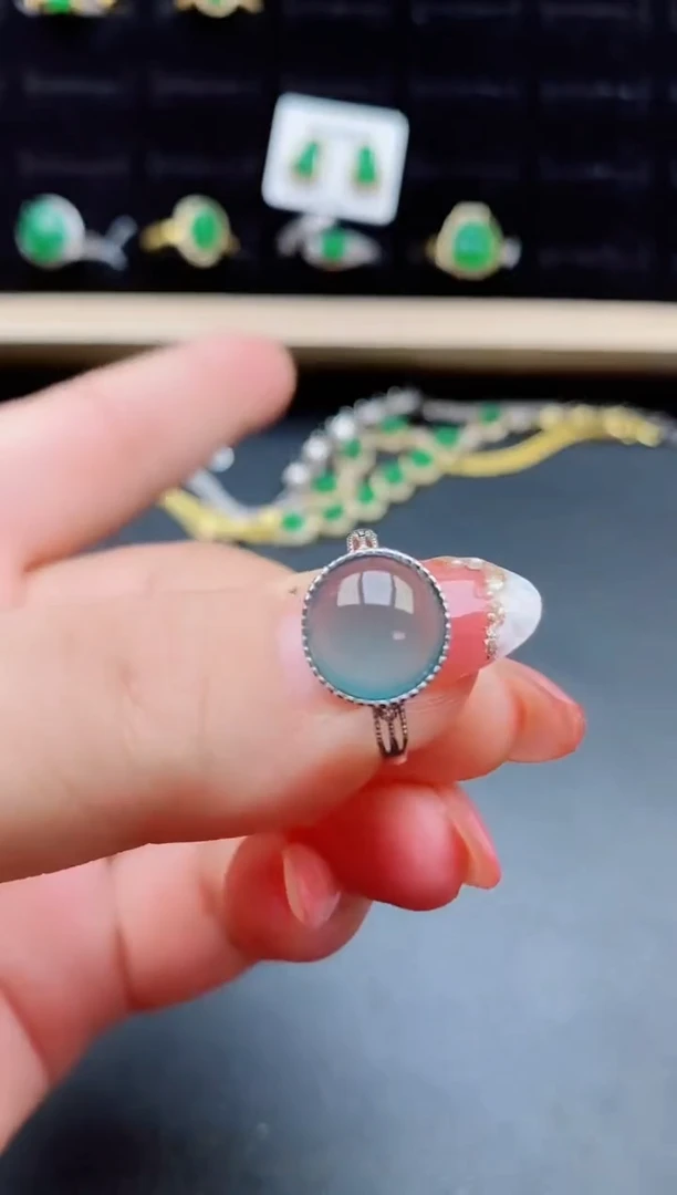 【闪购商品】翡翠戒指银S925镶嵌1221