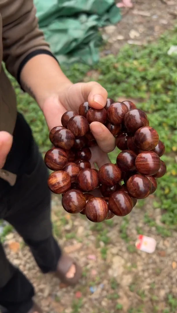 黄花梨/降香黄檀A006紫油梨2.0圆珠手串158多样性发一