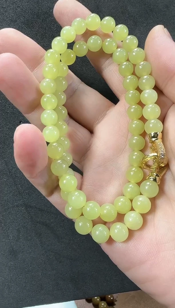 未镶嵌手串和田玉HK圆珠0.8妈妈链多圈多样性发货发其一