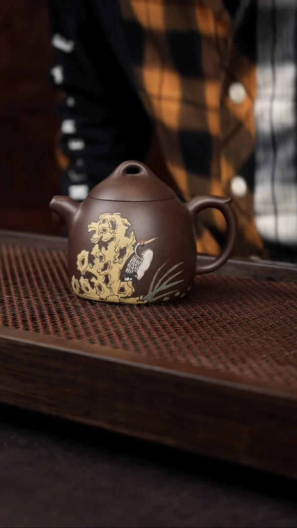 【闪购商品】紫砂茶壶底槽清泥绘秦权