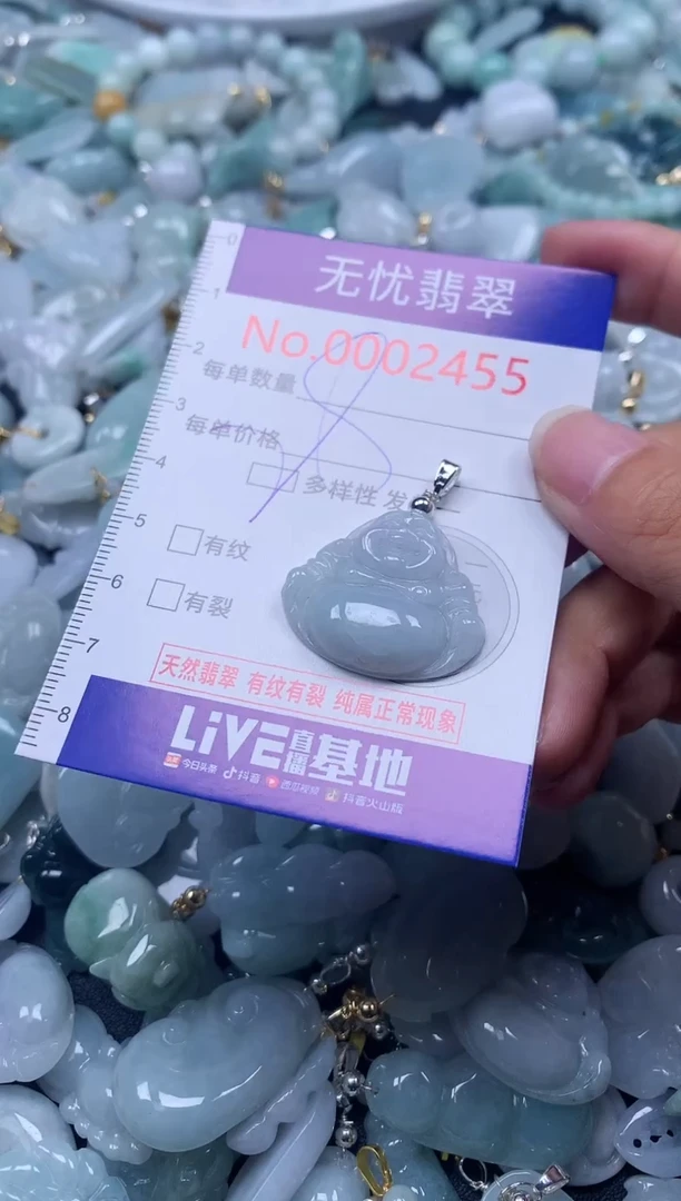 翡翠未镶嵌吊坠(不含链)2455