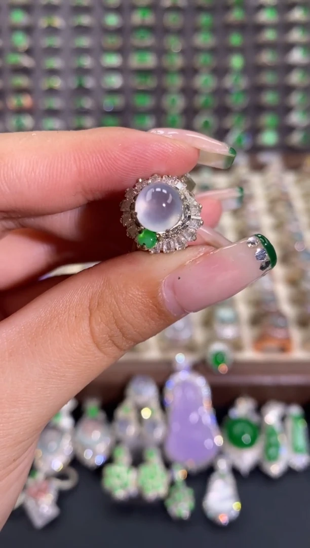 未镶嵌戒指翡翠天然缅甸A货翡翠未镶嵌 粉丝福利