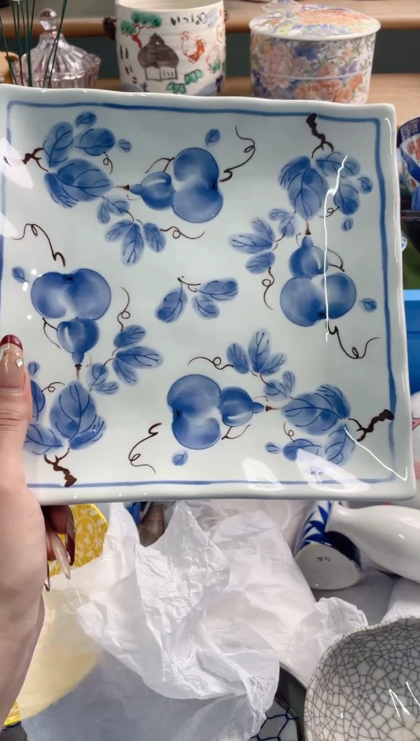 陶瓷小*~X葫芦方盘*********