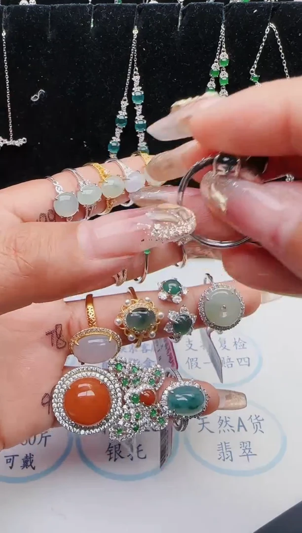 【闪购商品】翡翠戒指银S925镶嵌11111111