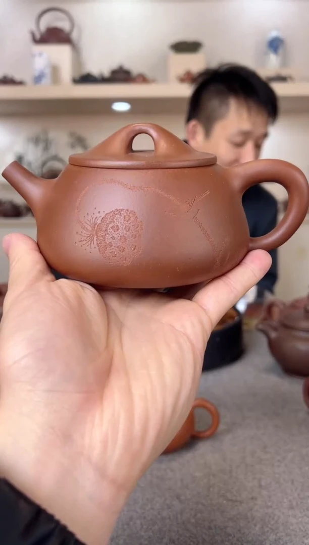 【闪购商品】紫砂茶壶石瓢 紫泥 半手工