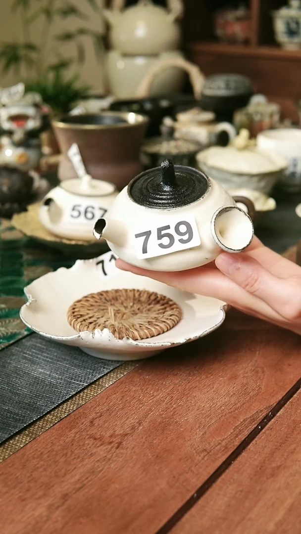 120毫升粉引全手工茶壶茶壶茶壶茶壶