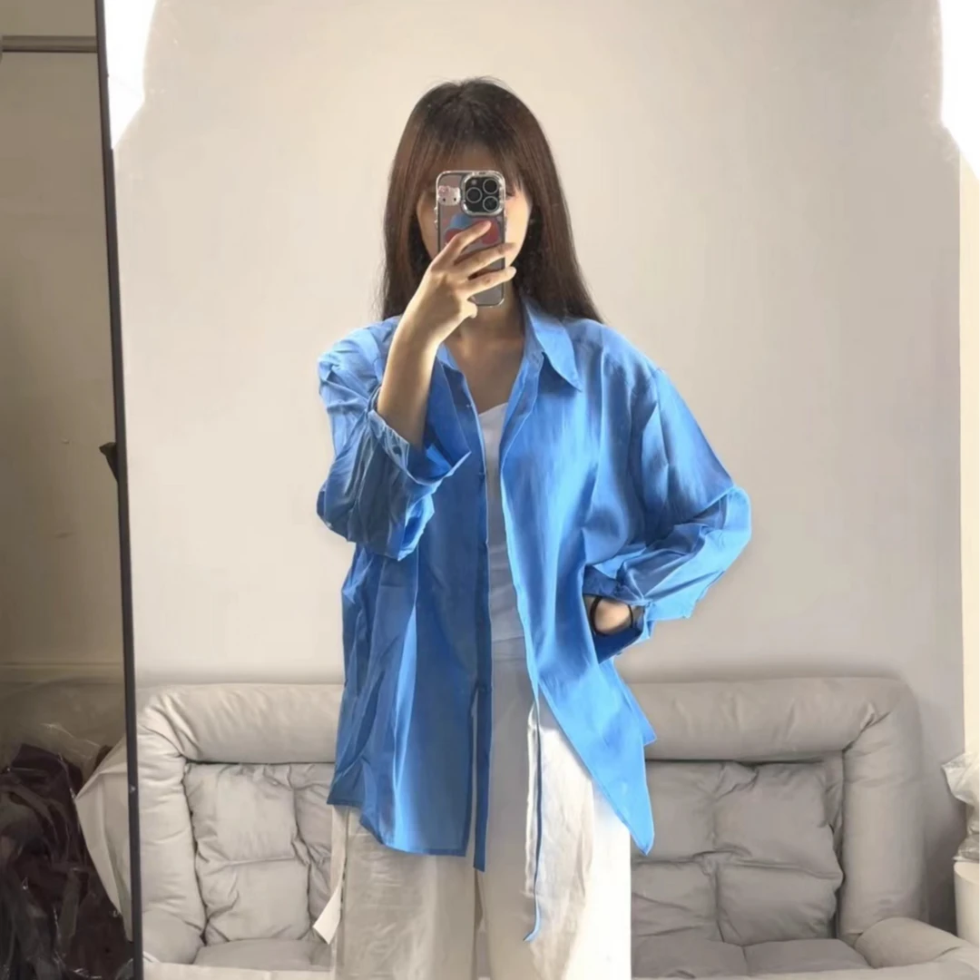 衬衫外套+背心上衣法式休闲时尚叠穿两件套装女