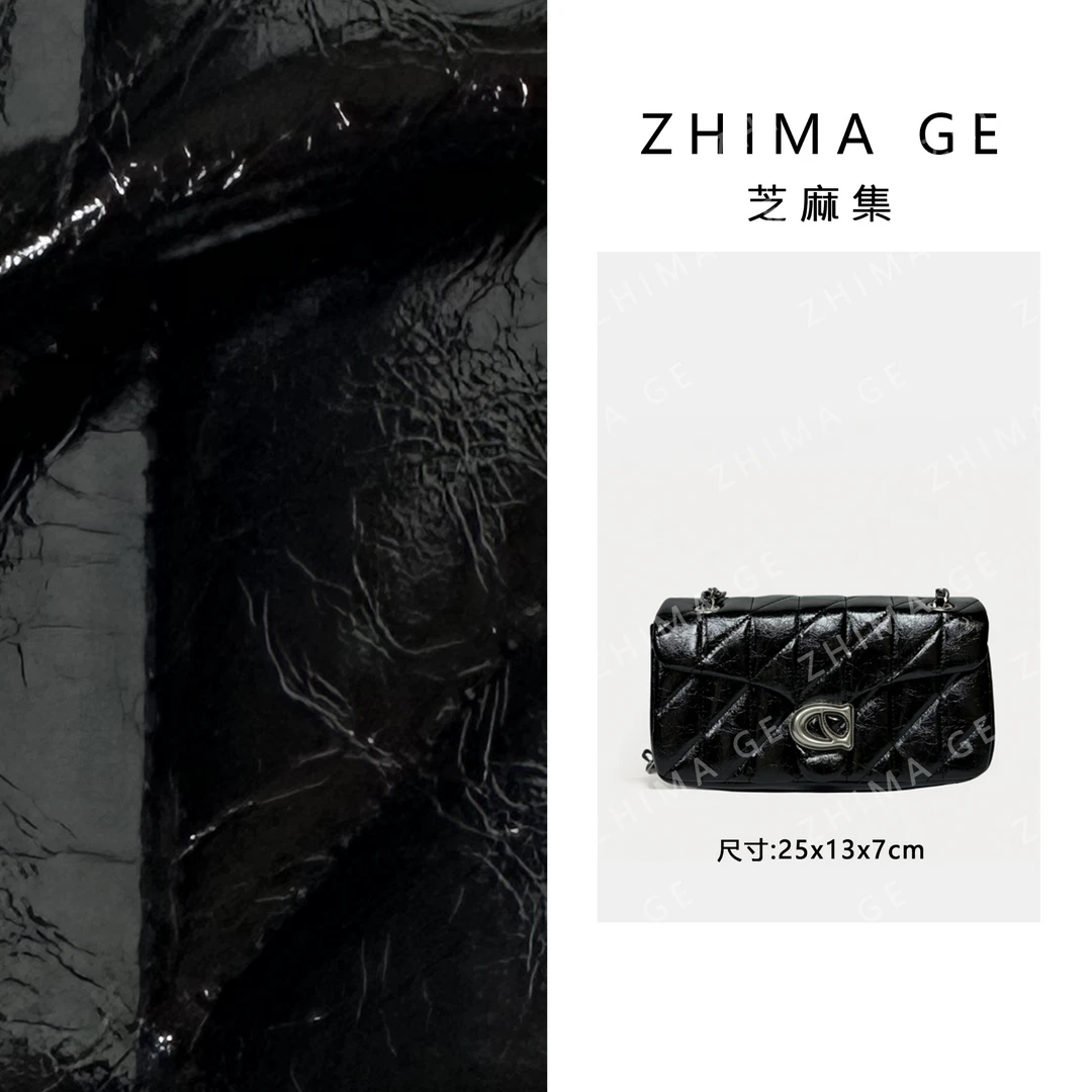 【芝麻集】QYX-9511-黑色RAIN.CUN5A皮简约腋下斜跨轻奢女包