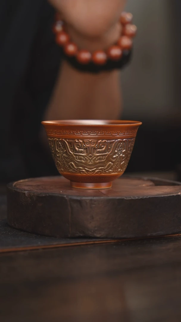 【闪购商品】杯72柴房陶瓷 雕刻主人杯