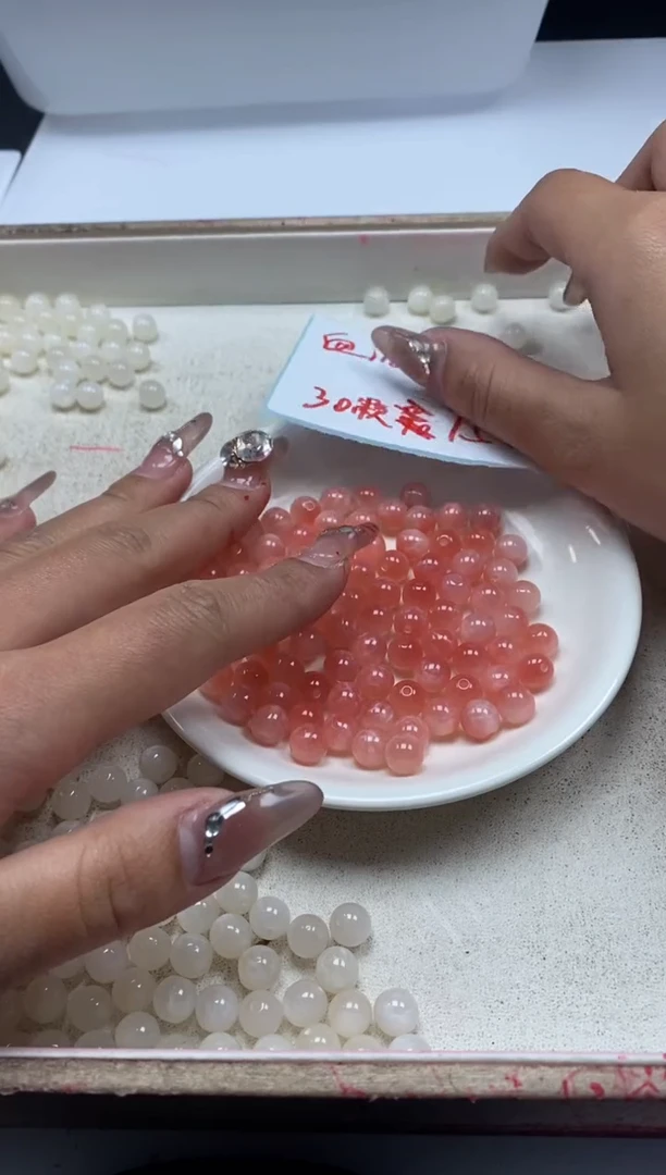 【闪购商品】玛瑙/玉髓颈饰未镶嵌w957血沉宝阳珠8mm*30颗