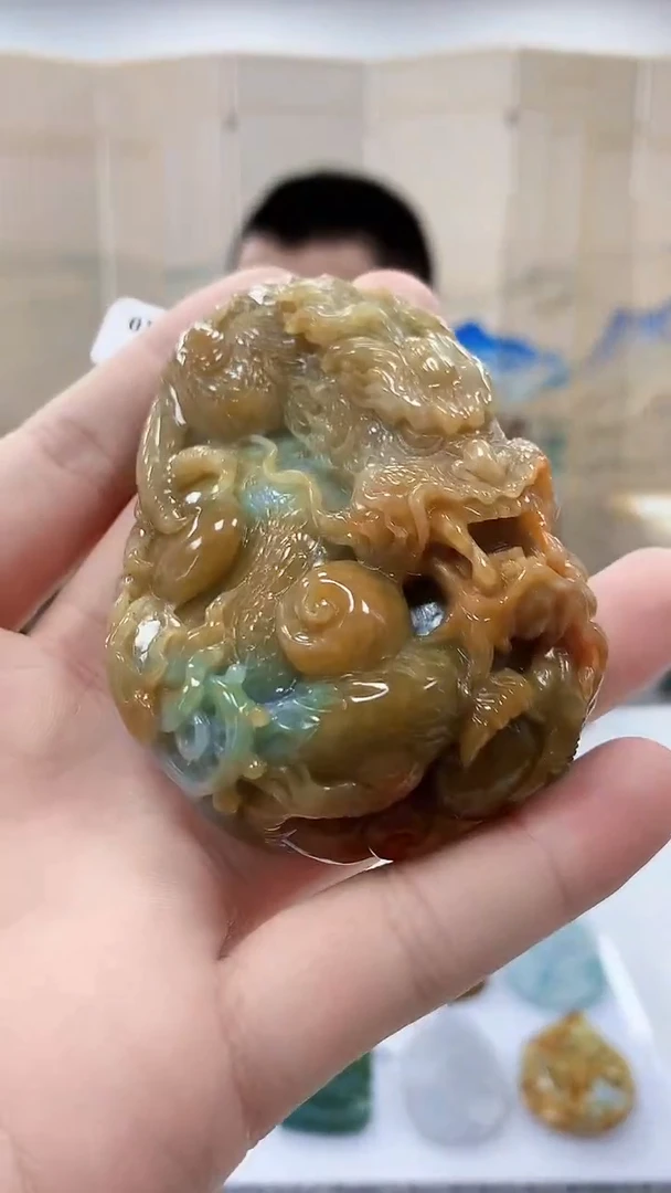 【闪购商品】定制翡翠未镶嵌4812bb-毛货挂件65