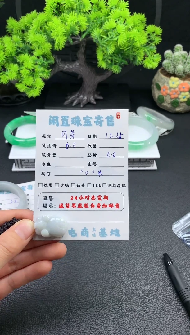 颈饰未镶嵌翡翠月**慕挂件