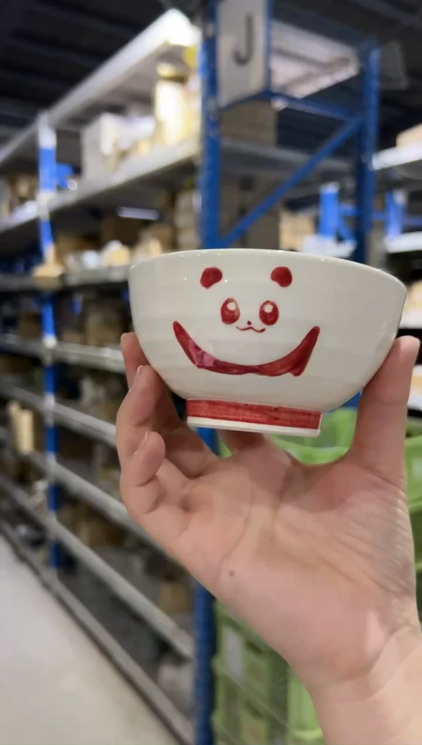 瓷片赤パンダ 飯碗赤パンダ 飯碗