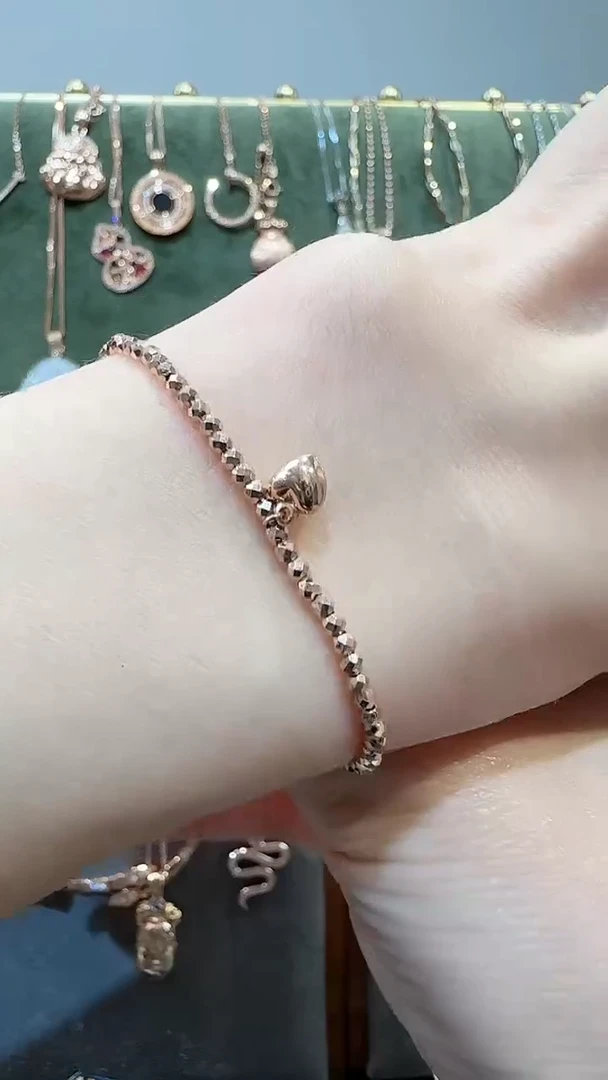 【闪购商品】18K金手链18K金爆闪珠珠手链