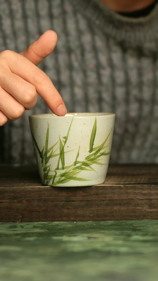 陶瓷青诗集手工手绘瓷器