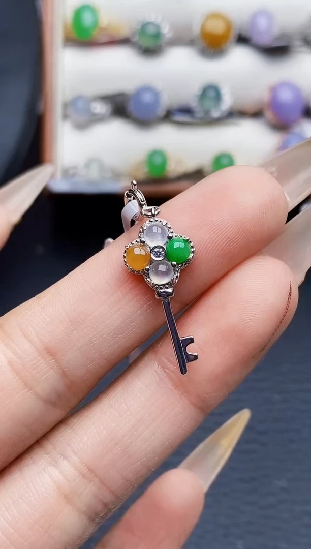 银S925镶嵌戒指翡翠4728