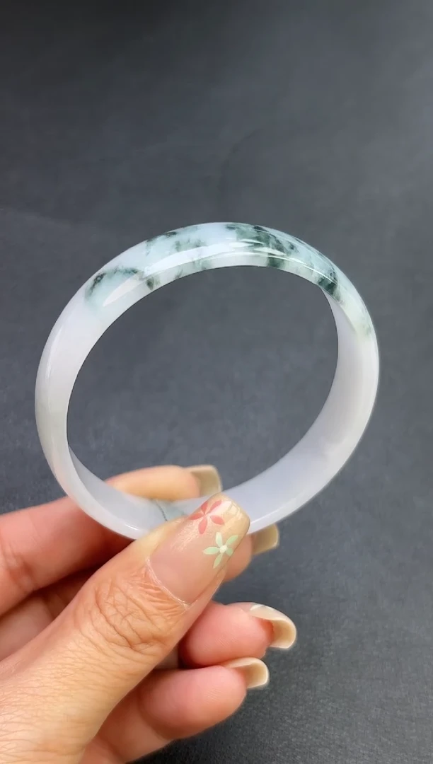 未镶嵌手镯翡翠K496-21 手镯 50-52圈