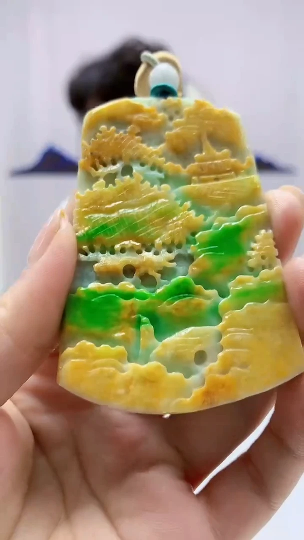 定制翡翠未镶嵌4688ms-毛货101山水
