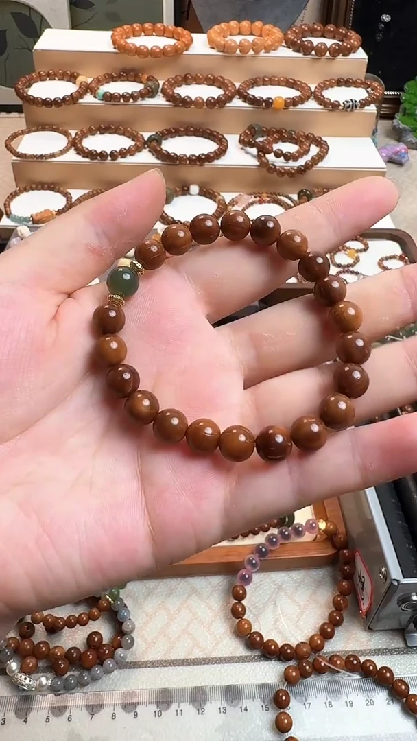 未镶嵌库克手串和田玉库克卡8单圈