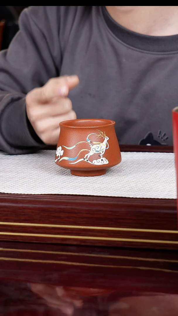 茶杯紫砂宜兴原矿紫砂 全手工紫砂